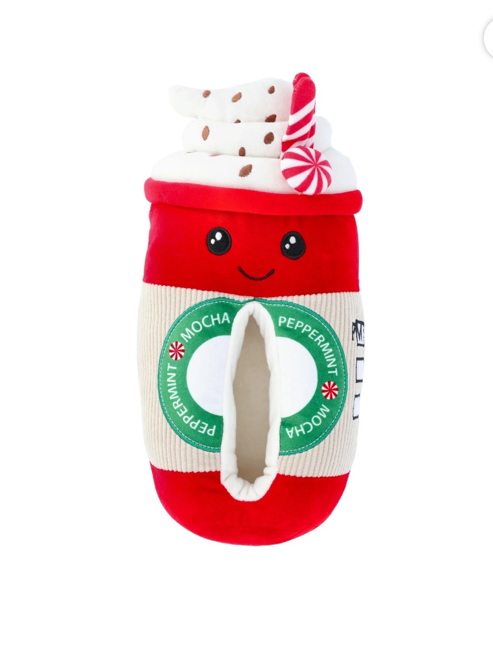 Peppermint Mocha Plush Holiday Slipper